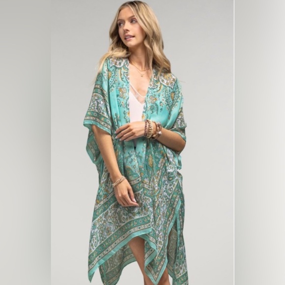 💼 Floral Lightweight Kimono ~ Floral Print ~ OSFM - Picture 2 of 12